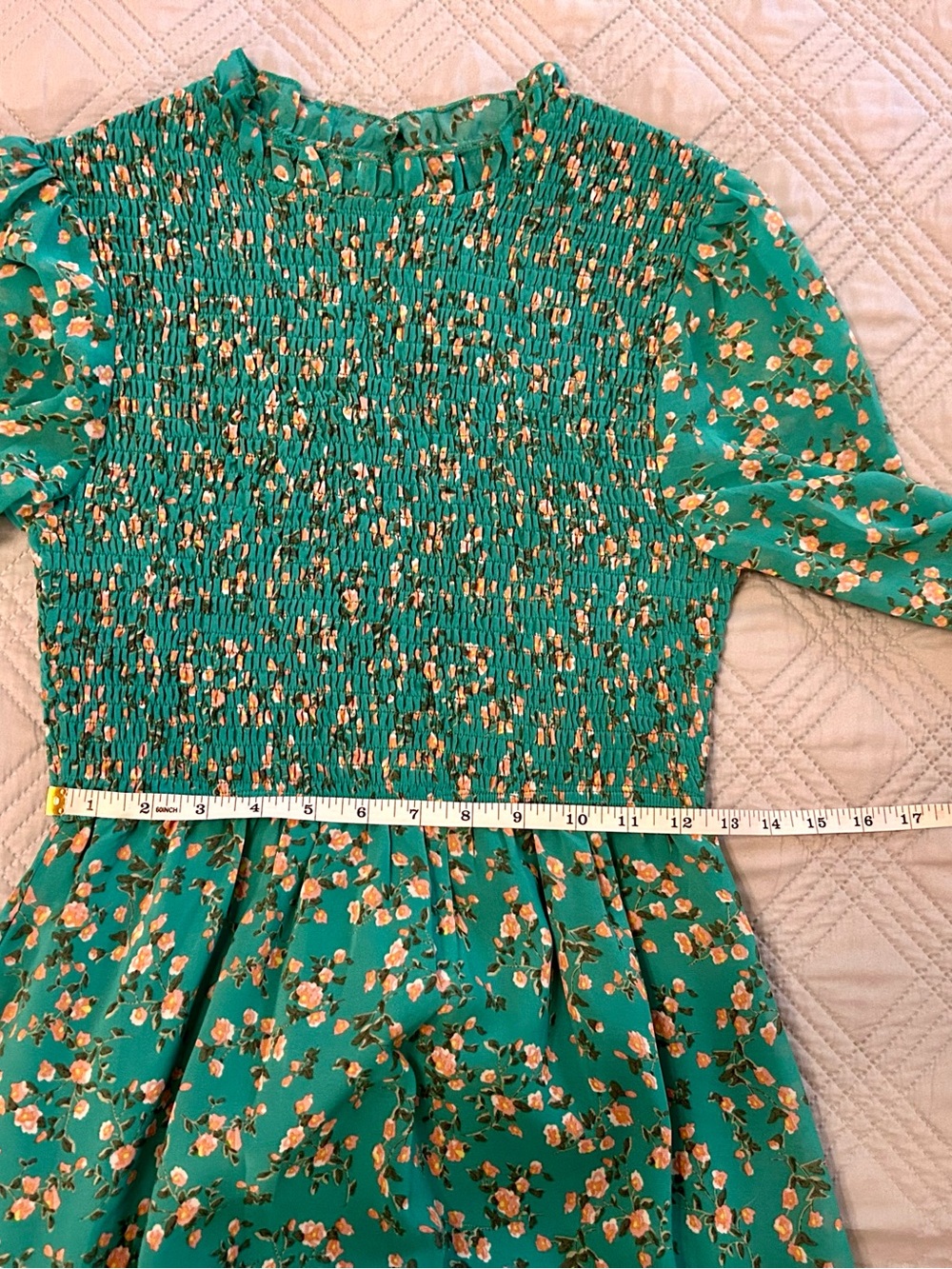 Women’s Teal Floral Dress, Size Small, EUC - Picture 7 of 11
